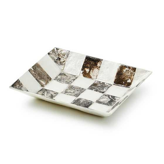 MacKenzie-Childs courtly check capiz soap dish