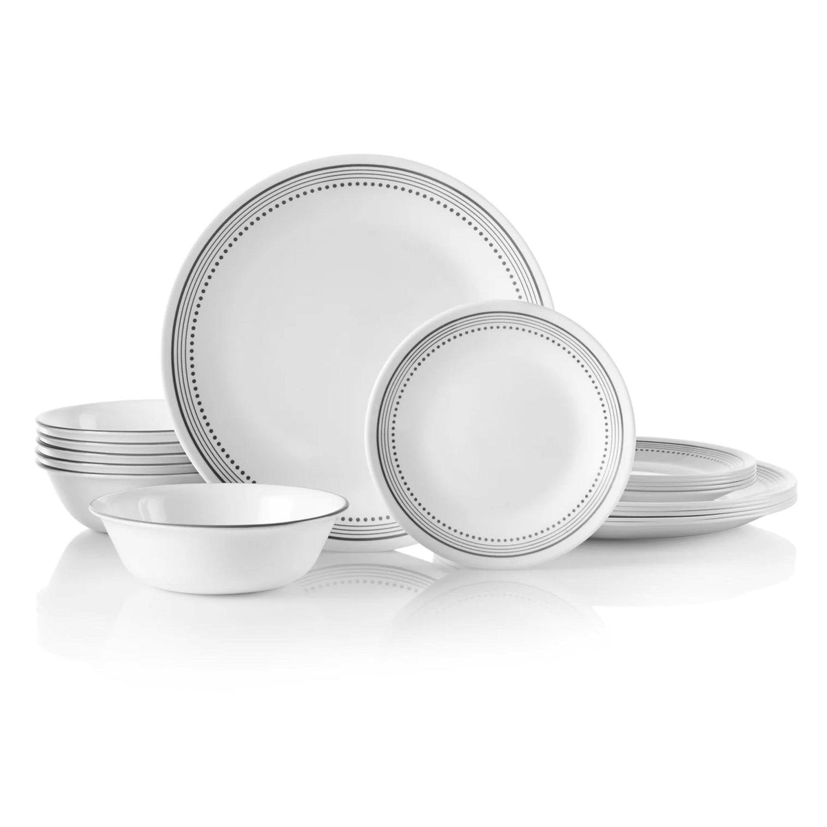 Corelle Mystic Gray 18pc Dinnerware Set