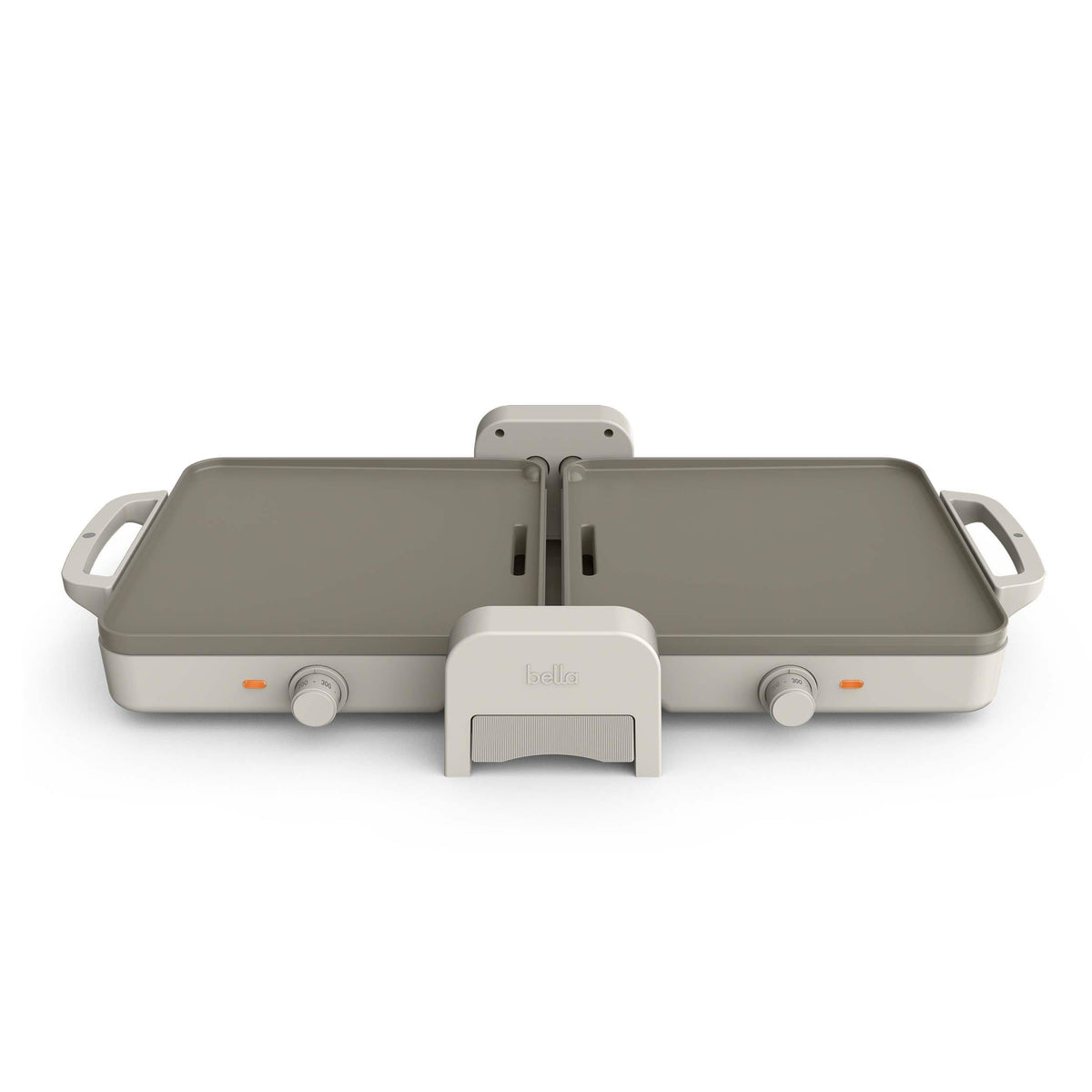 Bella by Gather 10 x 20 in Ceramic Fold-n-Store Dual Temp Griddle, Oatmilk