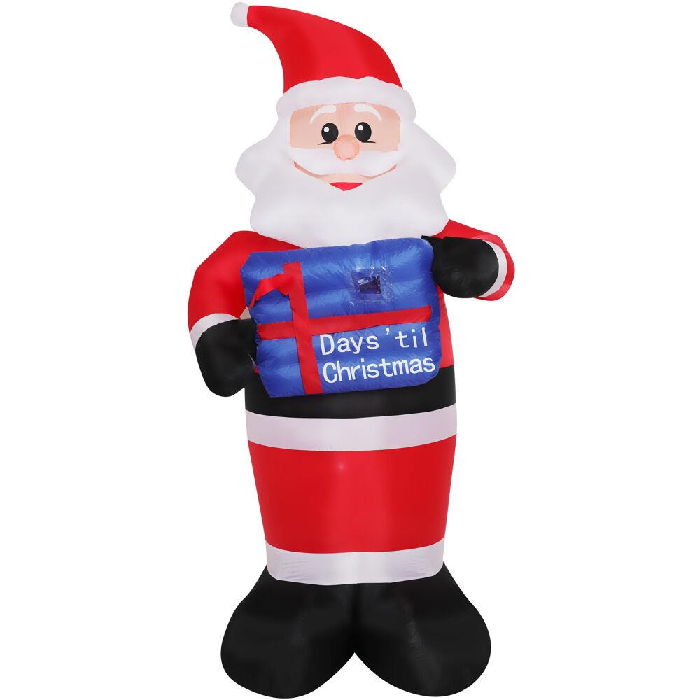 Fraser Hill 7-Ft. Pre-Lit Inflatable Santa Countdown