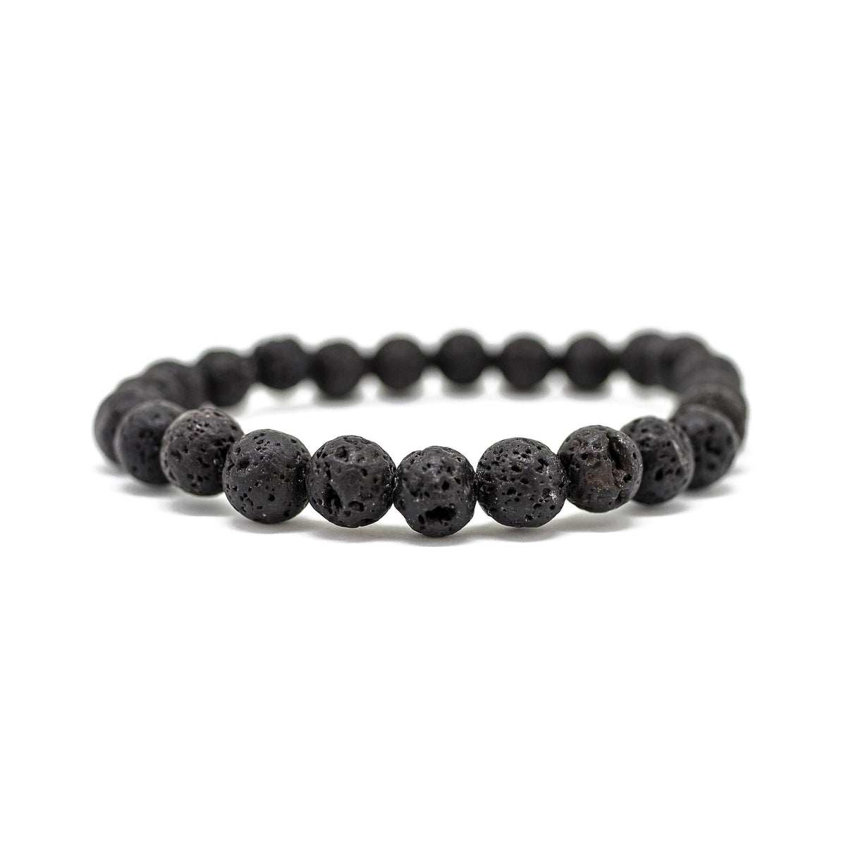 Completely Bella Black Lava Stone Beaded Bracelet