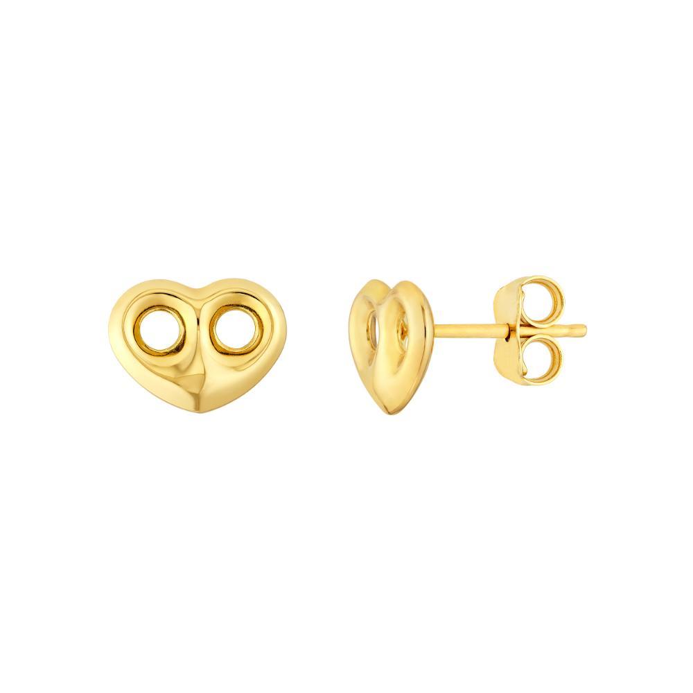 HAWLEY ST Heart Puff Mariner Stud Earrings