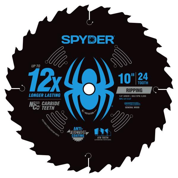 JS Products Spyder 10" 24-Tooth Ripping Saw Blade