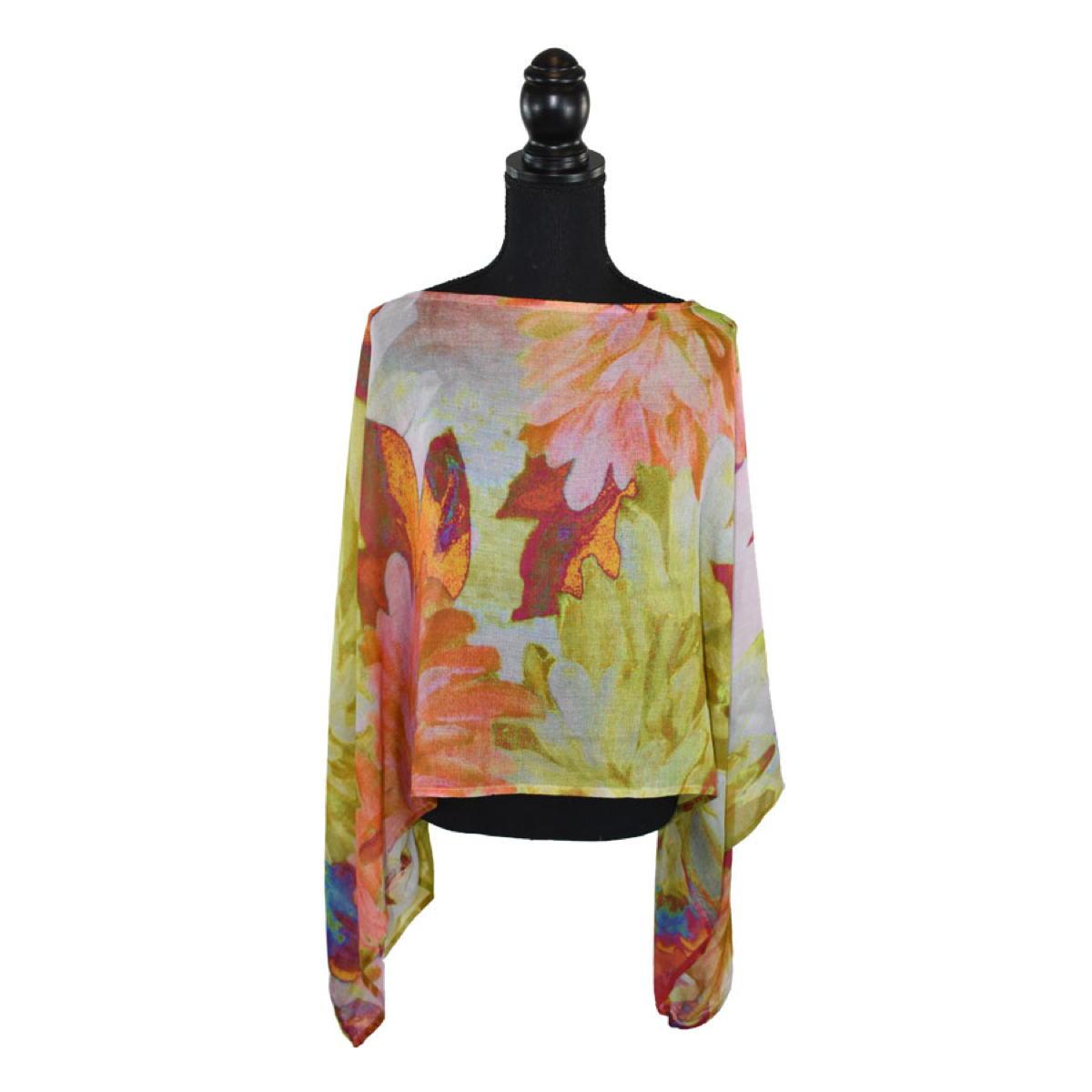 Dupatta Designs Kippling Floral Watercolor Poncho
