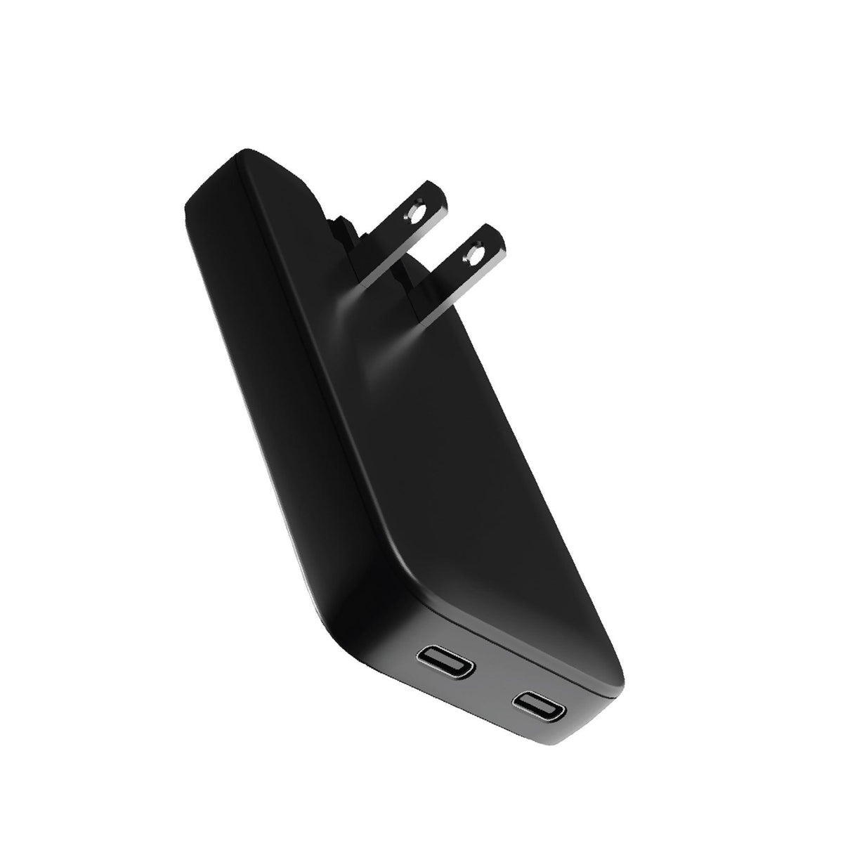 iHome 65W GAN Dual USB-C Port Wall Charger Black