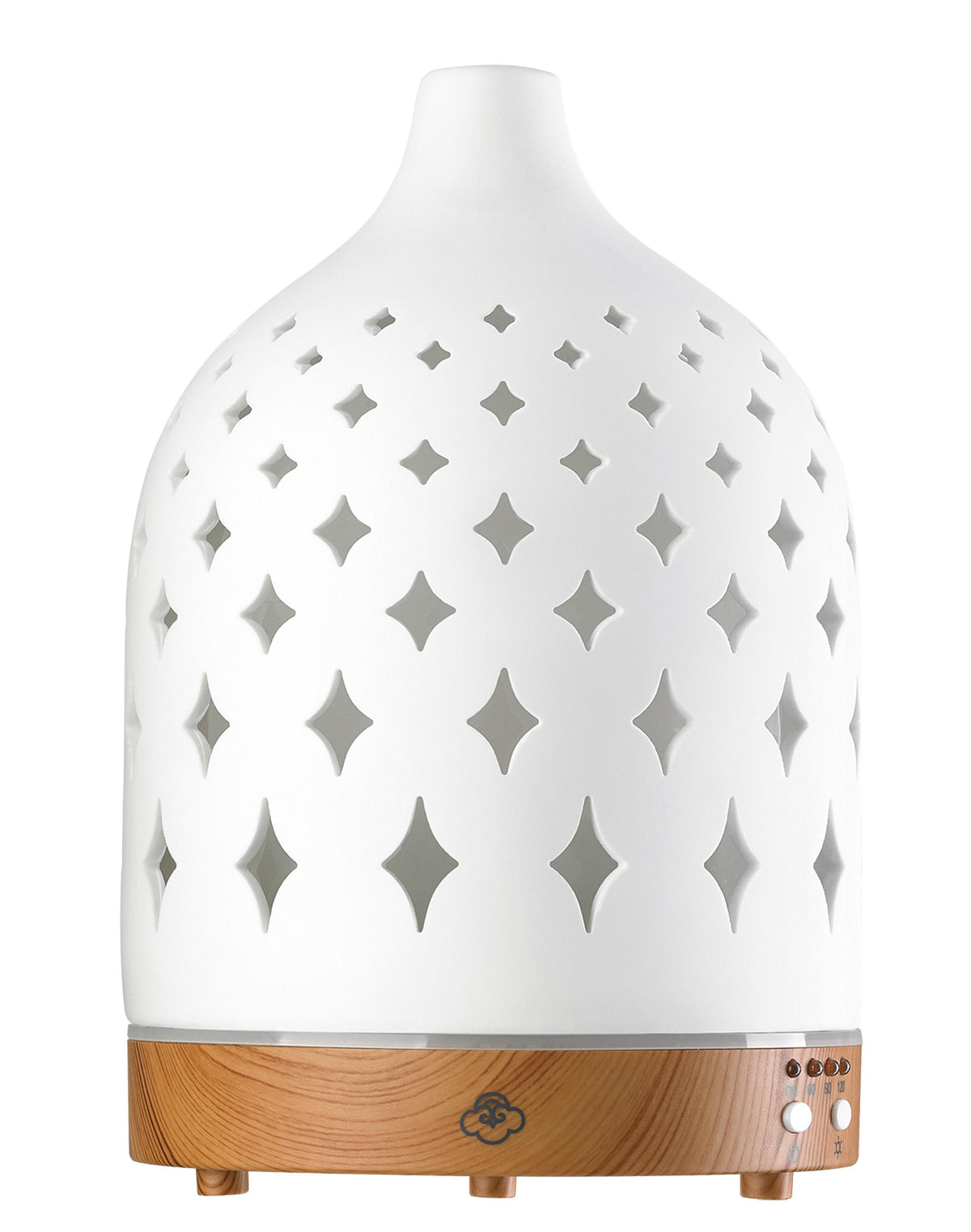 Serene House Supernova White 125 Ceramic Ultrasonic Diffuser Light Wood Base