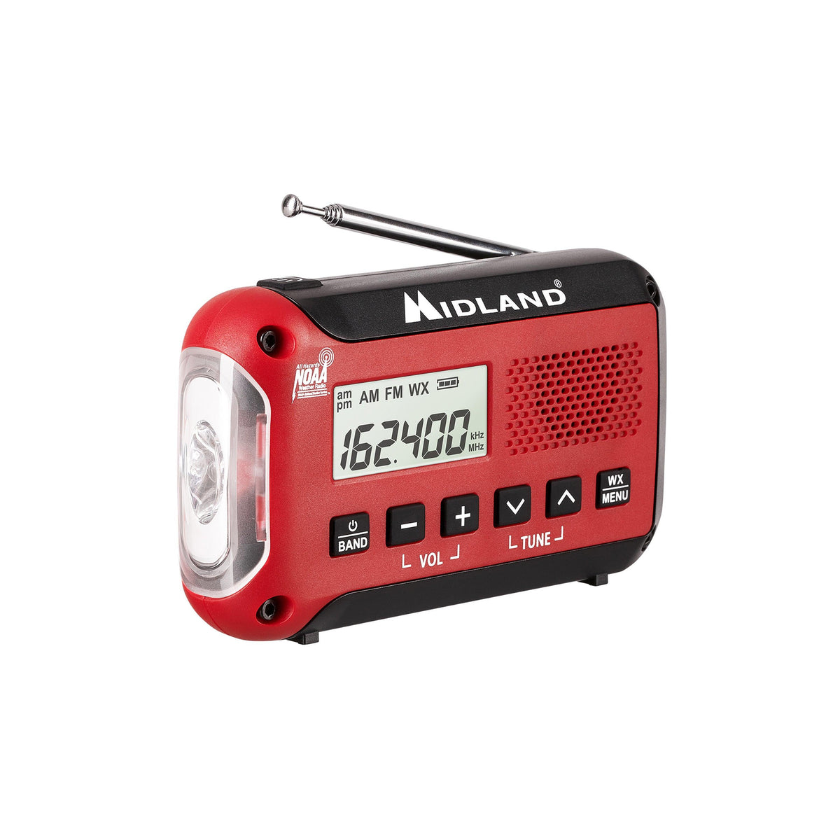 Midland E+Ready Compact Emergency Alert Weather Radio w/ Batteries