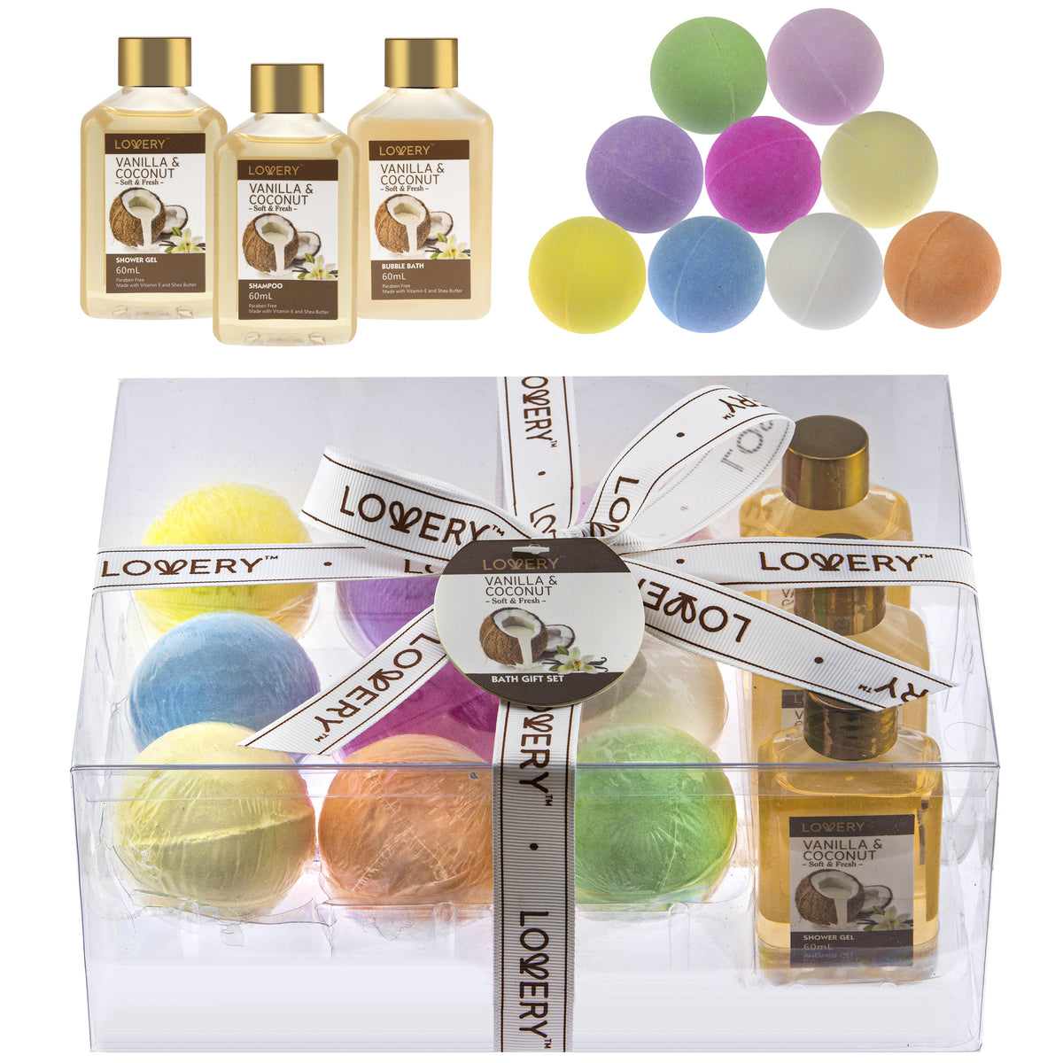 Lovery Bath Bombs Gift Set - 12Pc Home Spa Kit Size 12 Pieces