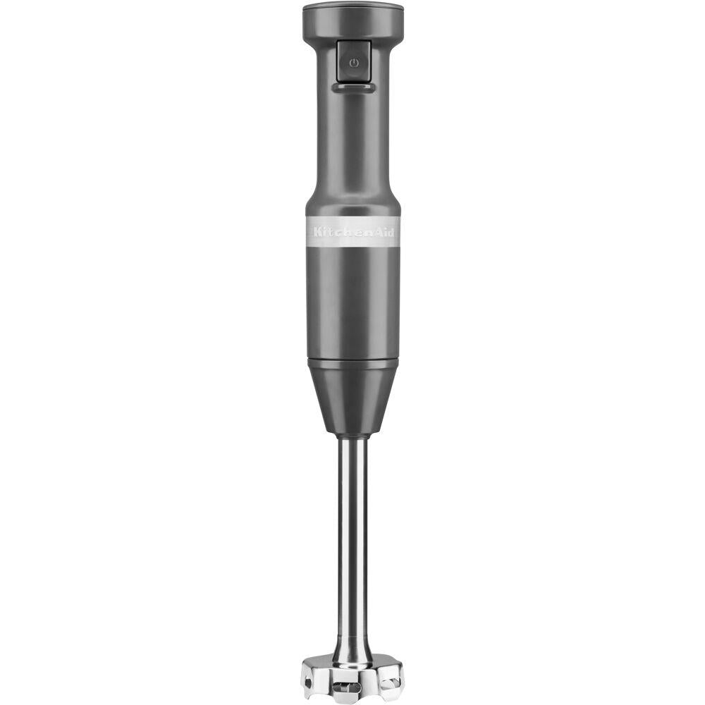 KitchenAid Corded Variable-Speed Immersion Blender in Charcoal Gray with Blending Jar