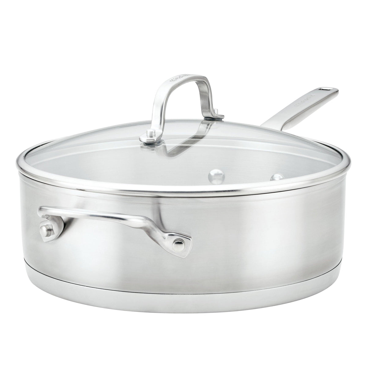 KitchenAid 4.5qt Stainless Steel 3-Ply Covered Saute Pan w/ Helper Handle