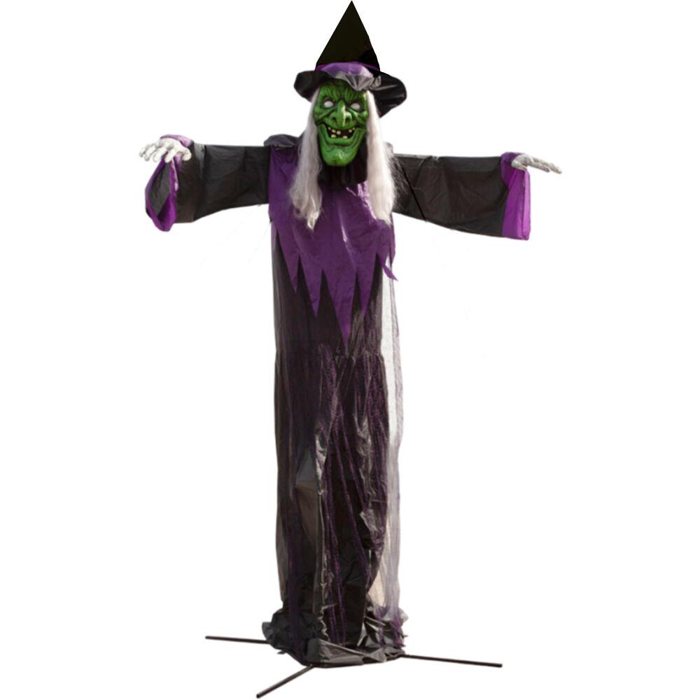Haunted Hill 15-ft. Animatronic Witch with Lights and Sound, Outdoor Halloween Decoration