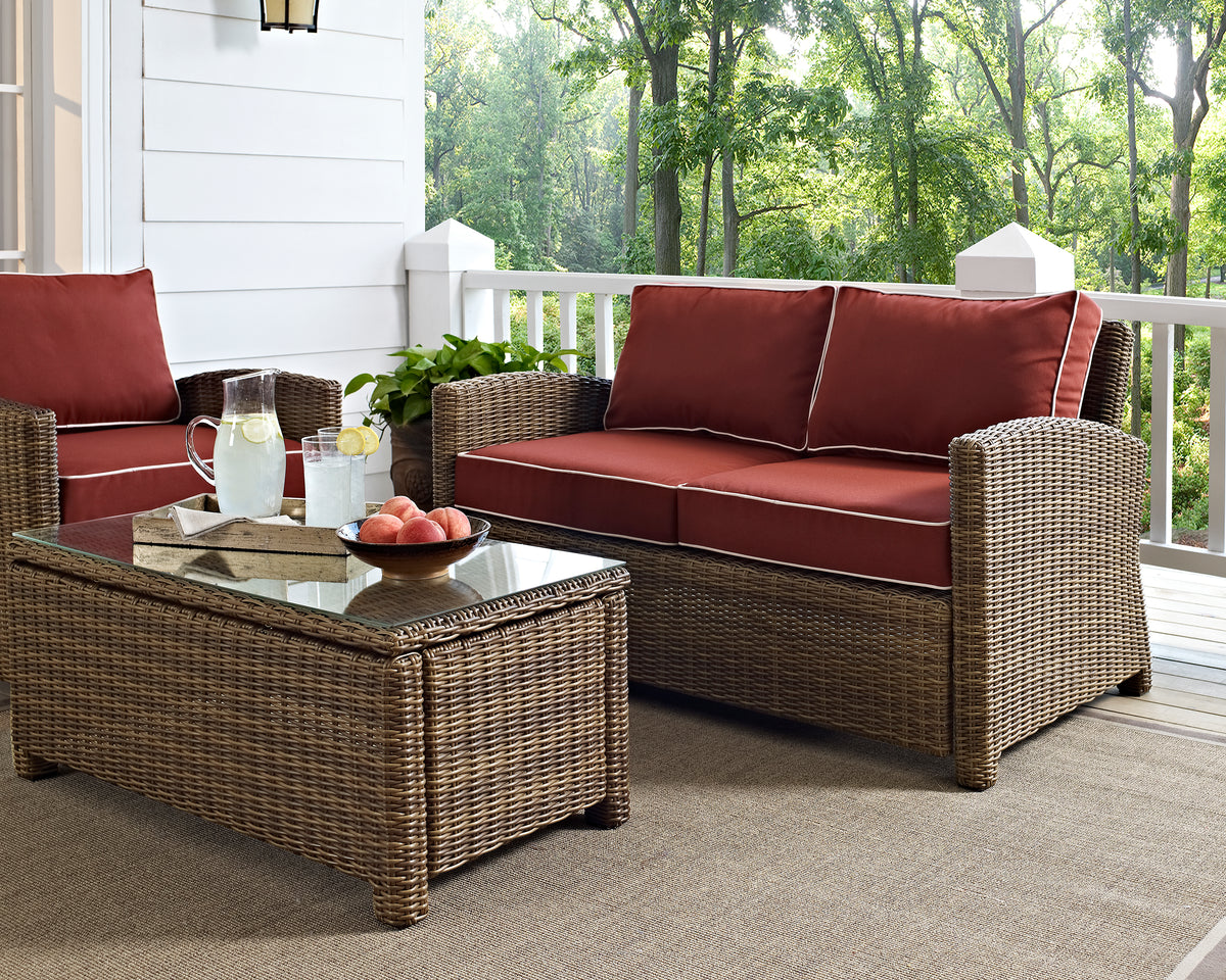 Crosley Outdoor Bradenton Wicker Outdoor Loveseat