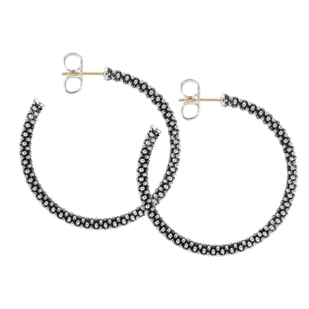 Lagos Signature Caviar Hoop Earrings