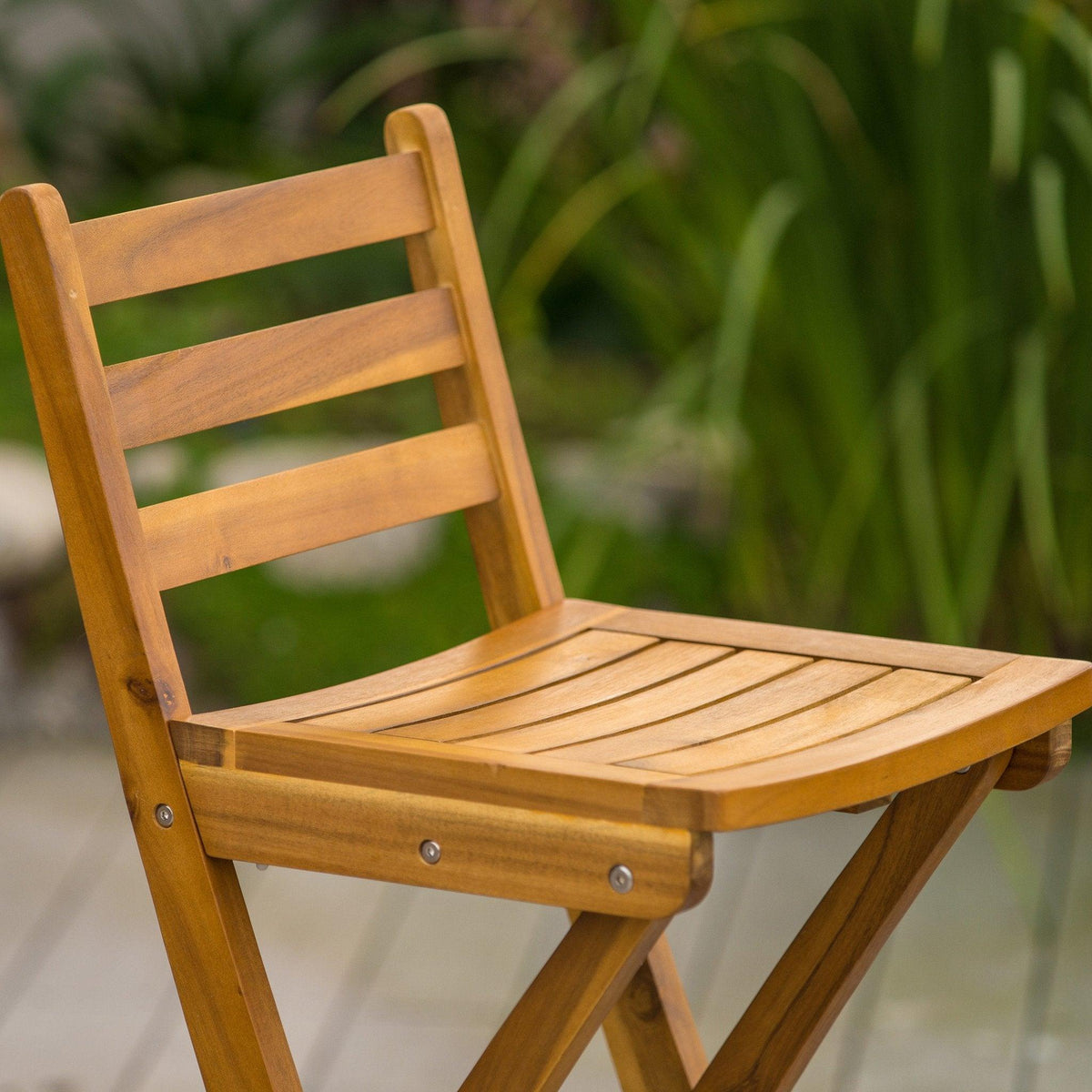 Stark Home Tundra Foldable Outdoor Wood Barstool Set