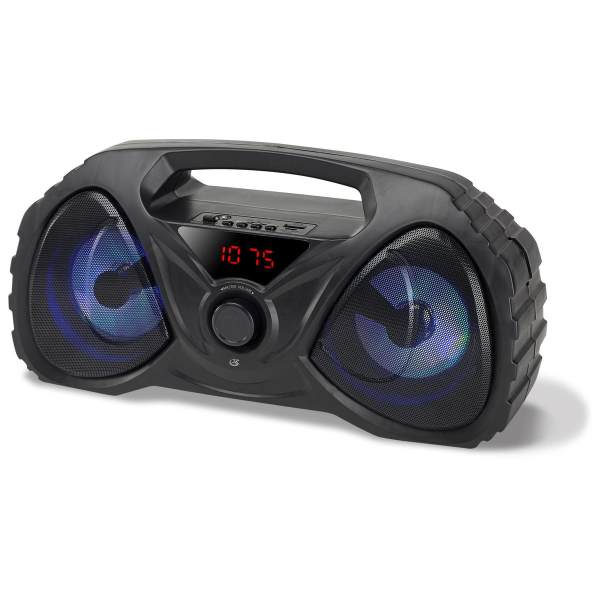 GPX Bluetooth Boombox w/ Color Changing LEDs and FM Radio