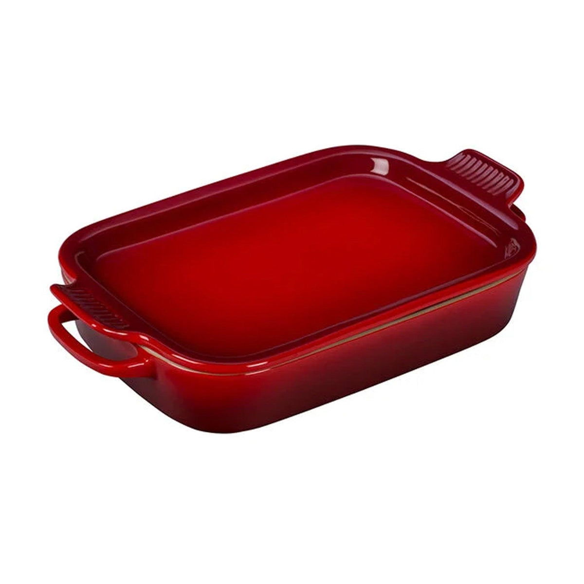 Le Creuset 2.75qt Stoneware Rectangular Dish w/ Platter Lid Cerise
