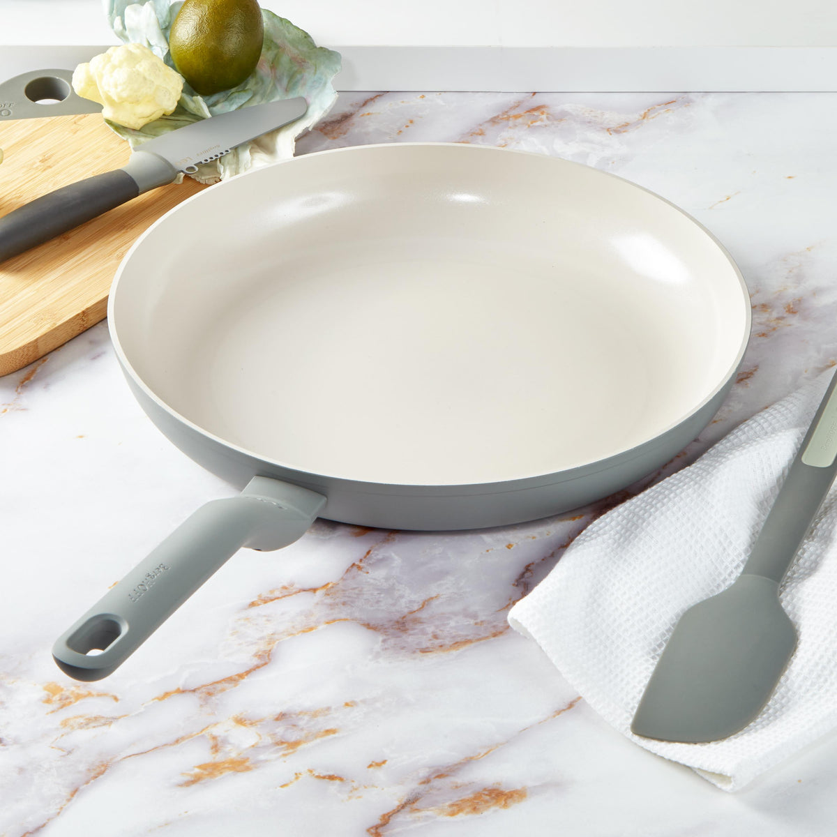 BergHOFF Leo 12.5" Recycled Alum Ceramic NS Fry Pan, Balance/Moonmist