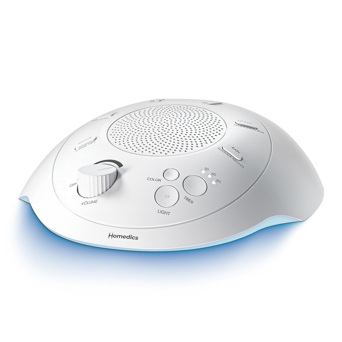 Homedics SoundSpa Portable Sleep Sound Machine w/ Night Light White