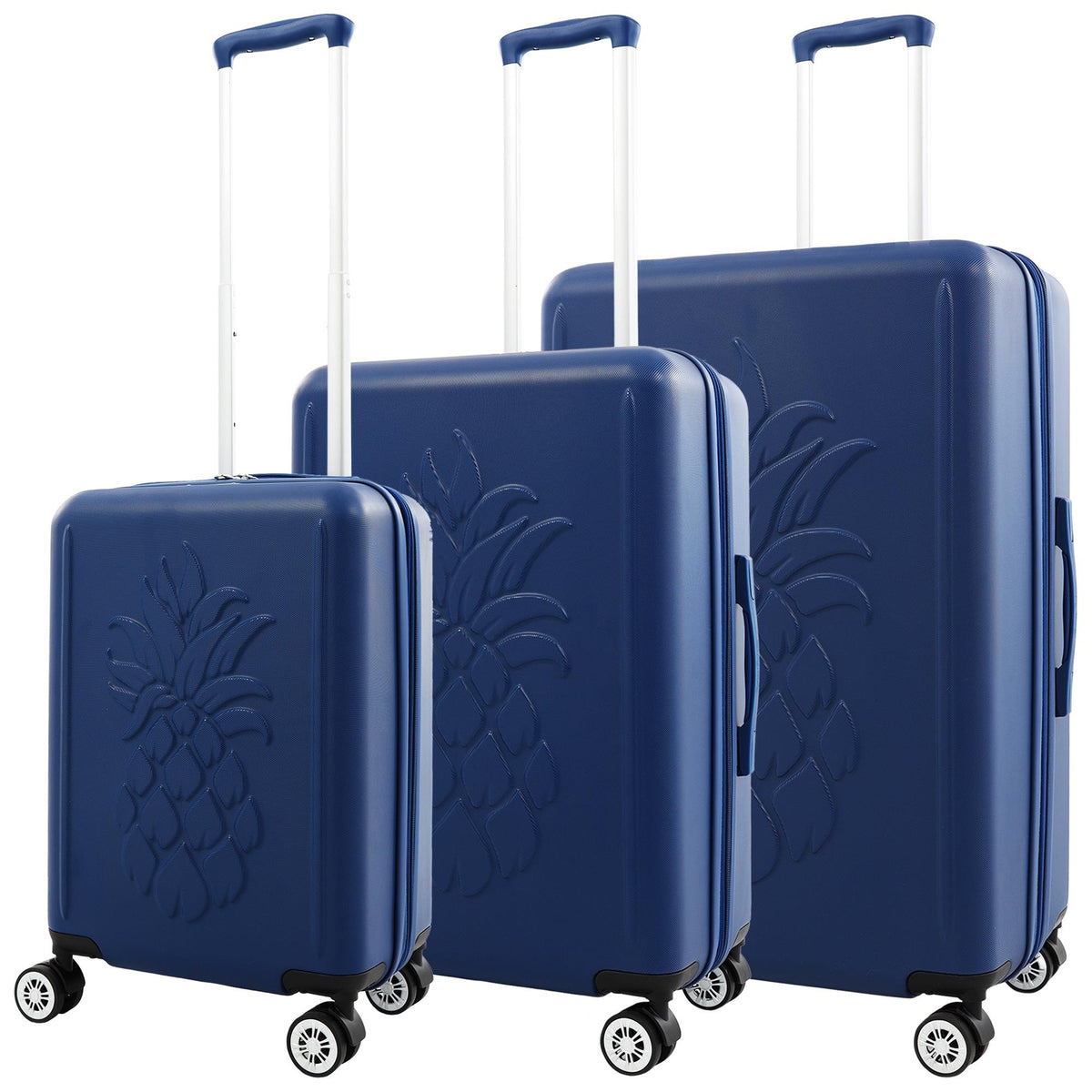 Tommy Bahama Luggage 3D Pineapple Hardside Luggage Set Size 3 Pieces