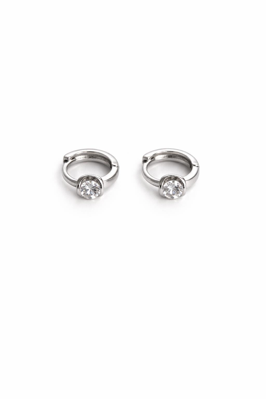Completely Bella Latonia Cabella Solitaire CZ Hoop Earrings