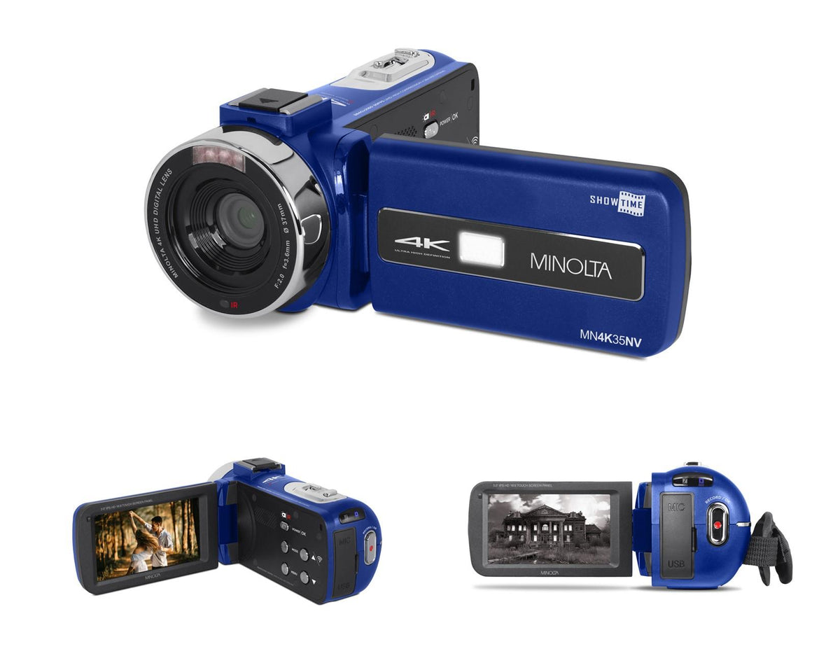 Minolta 4K ULTRA HD 48mp Camcorder w/ Night Vision