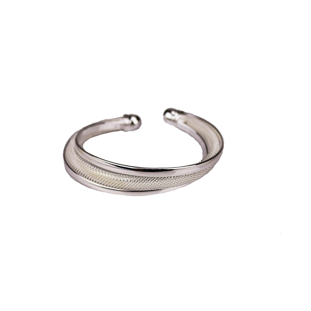 Completely Bella Twisting Clear Crystal Bangle Bracelet
