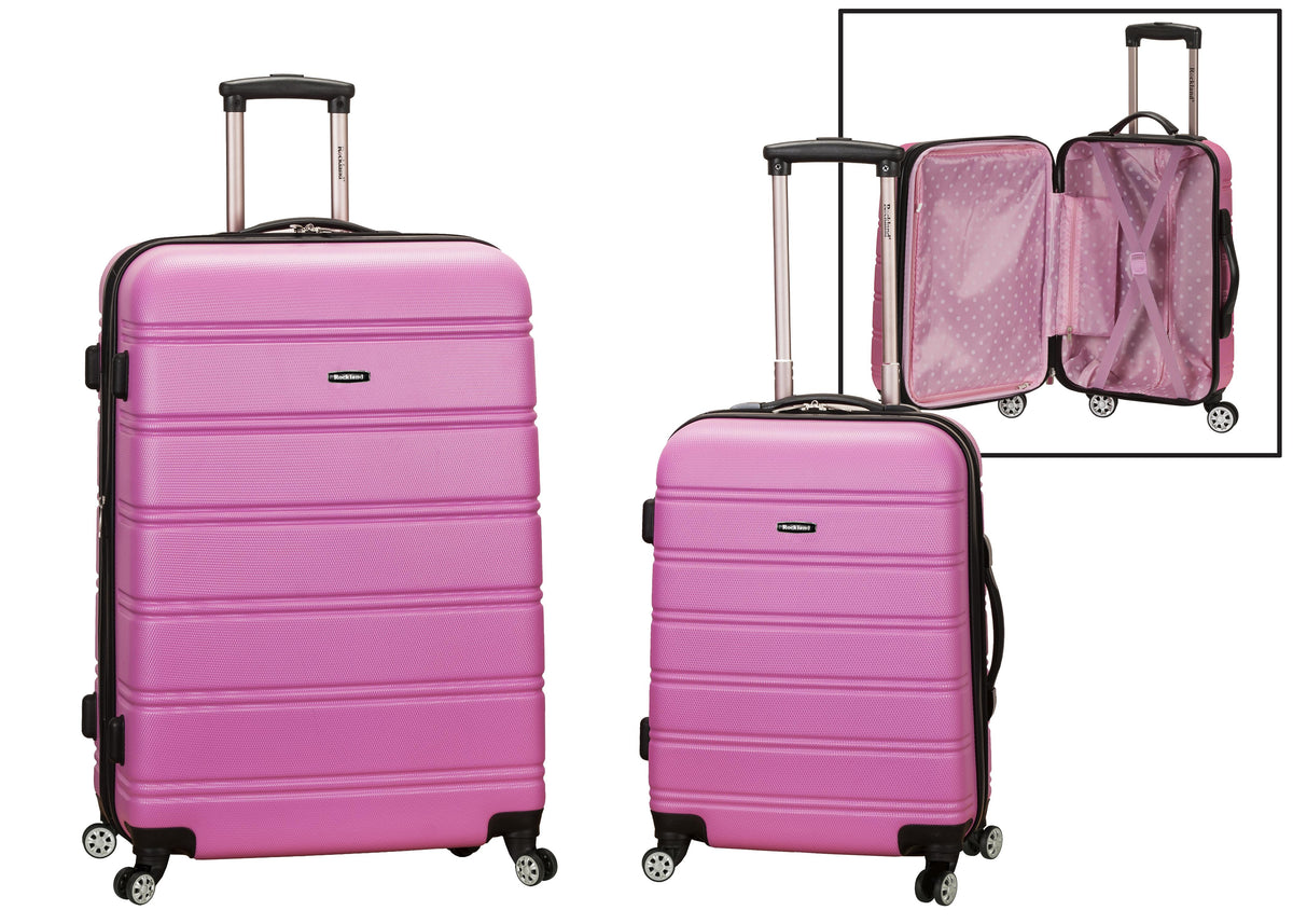 Rockland Luggage Melbourne, 2 Pc. Luggage Set - Pink
