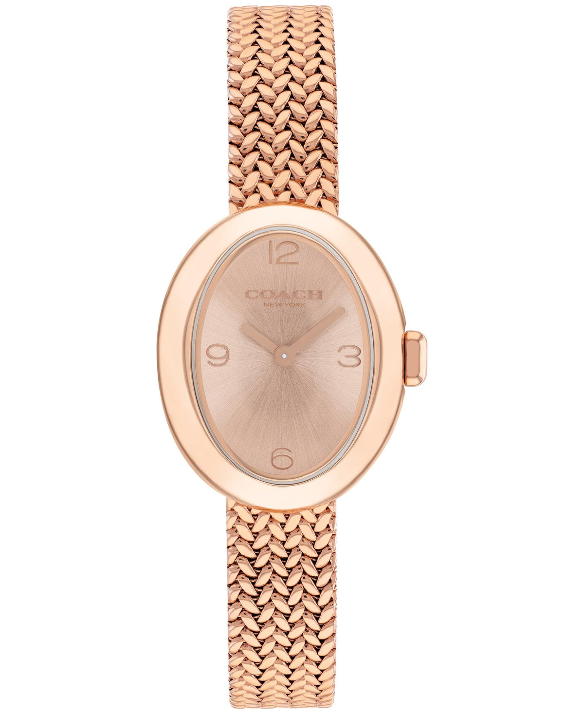 Coach Sammy Ladies. Rose Gold Plated Case & mesh Bracelet. Rose Gold Dial.