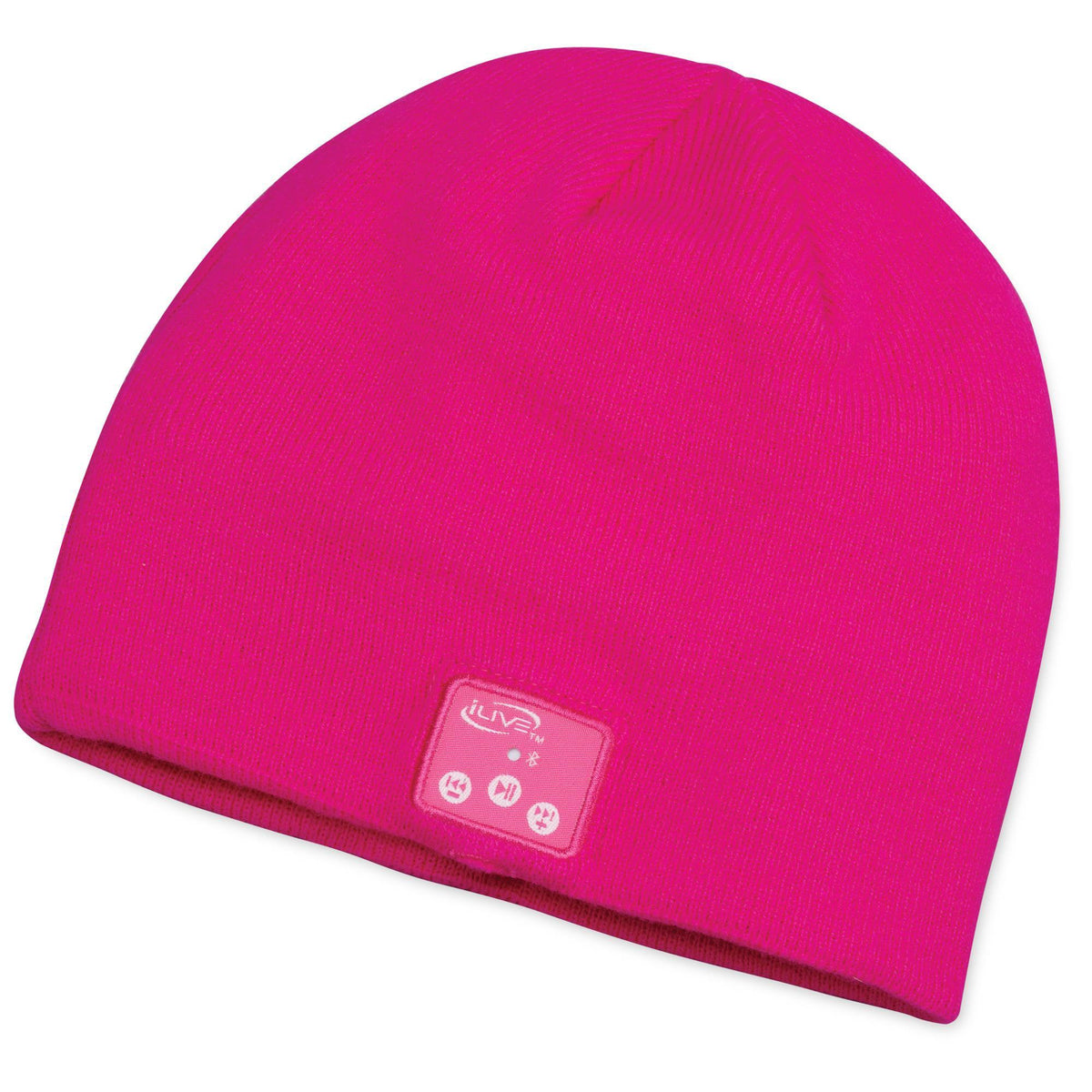 iLive Bluetooth Knit Cap w/ Built-in Speakers and Mic Pink