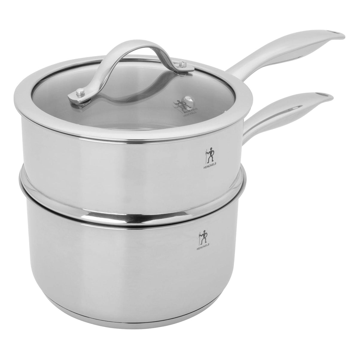 Henckels Aragon 2.5qt Stainless Steel Saucepan w/ Lid & Steamer Insert