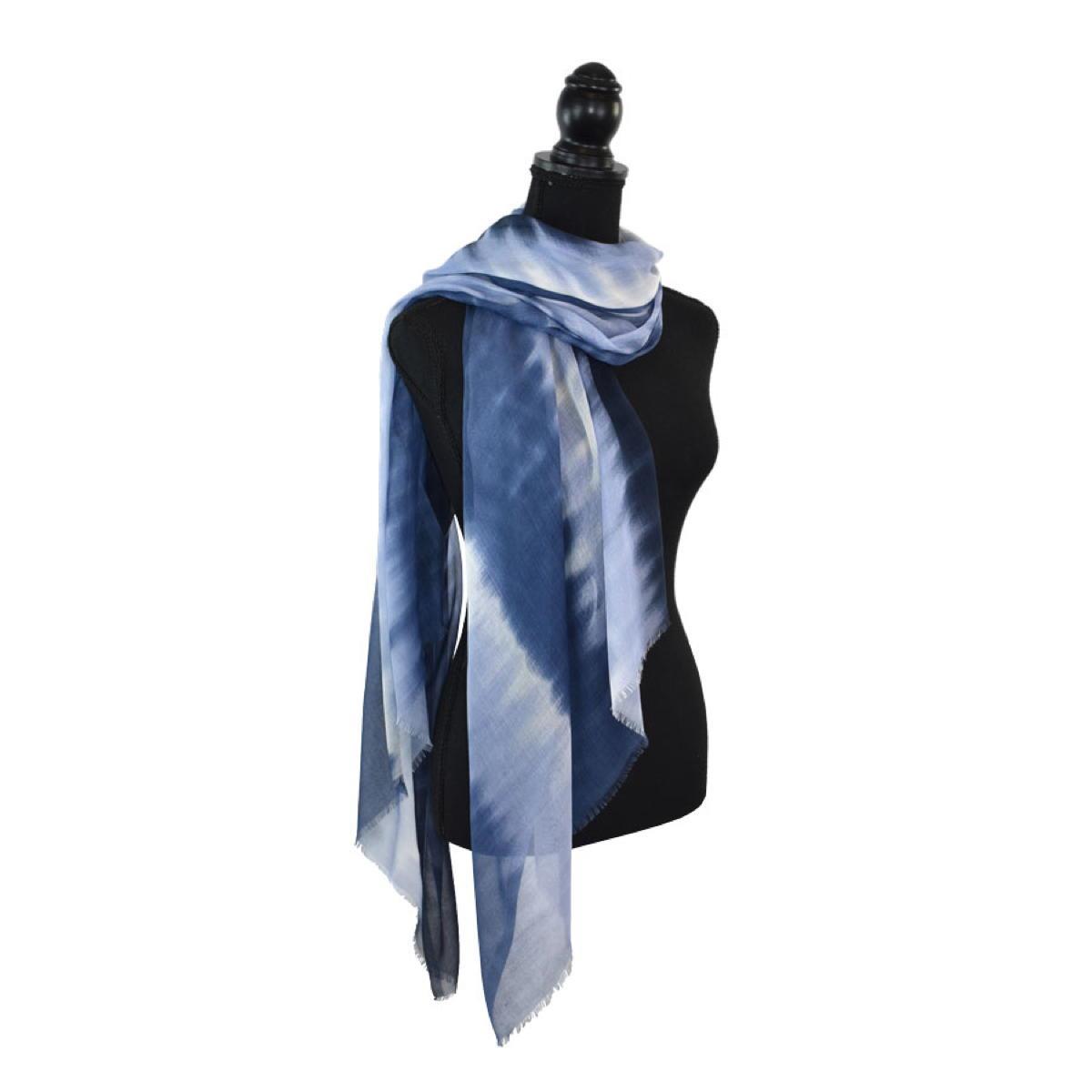 Dupatta Designs Milagro Tie-Dye Striped Scarf