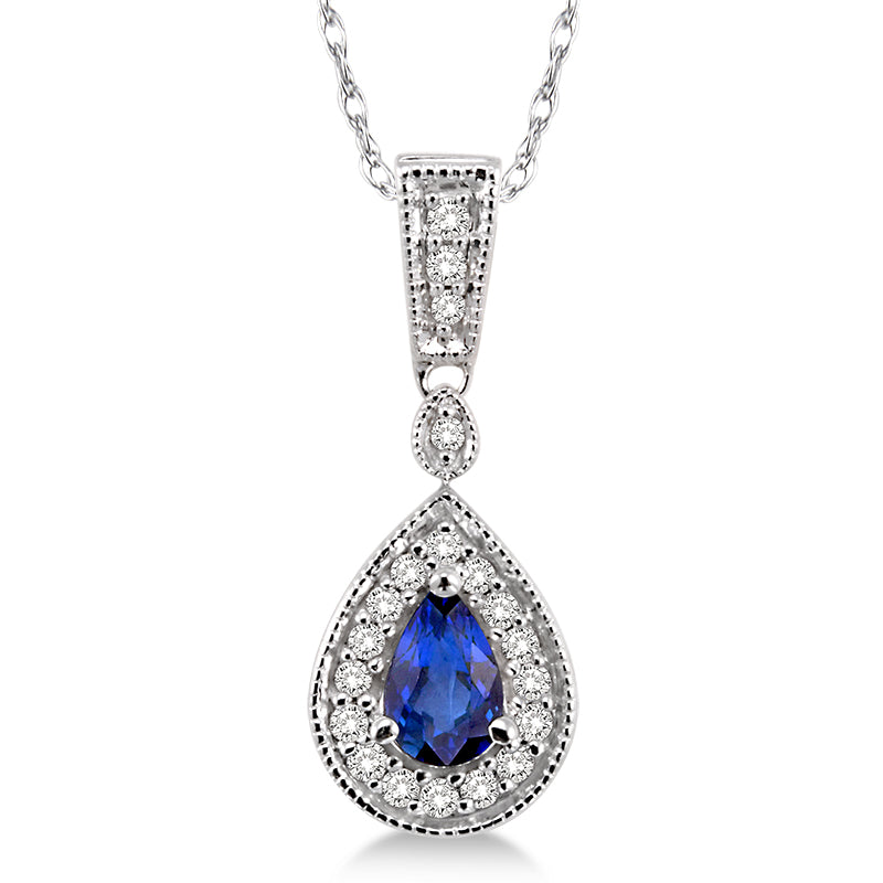 Jilco Inc Diamond & Sapphire Necklace