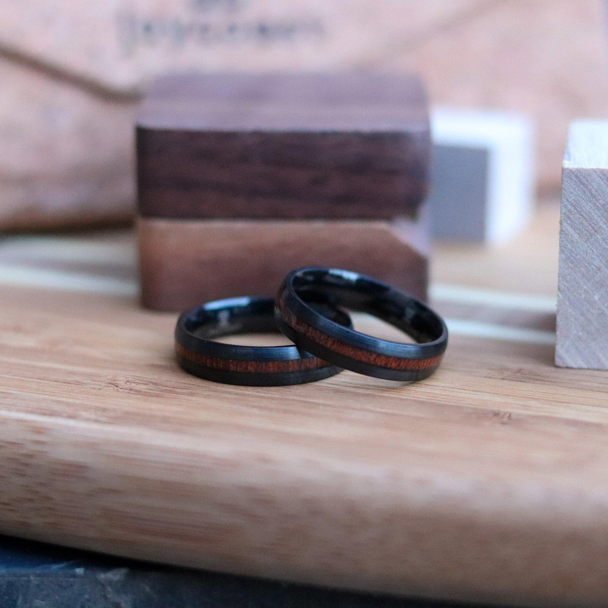 Joycoast Ignito - Stainless Steel & Sapele Ring Size 9