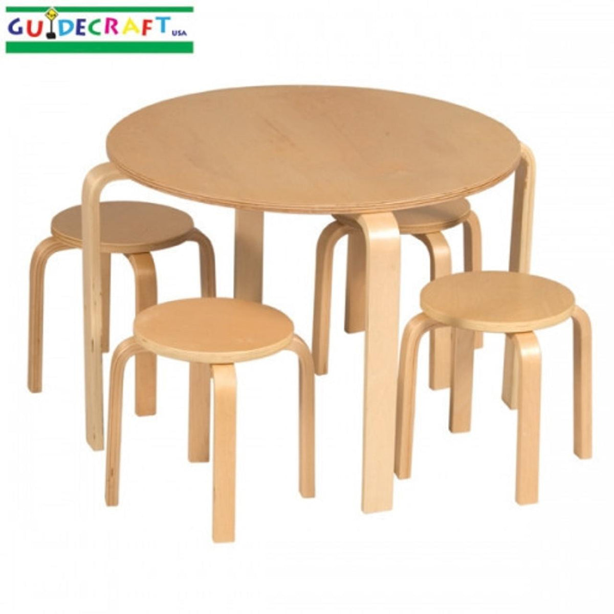 Guidecraft Nordic Table and Chair Set - Natural