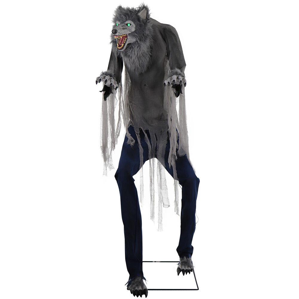 Haunted Hill 7-Ft. Tall Motion-Activated Towering Werewolf, Premium Halloween Animatronic, Plug-In
