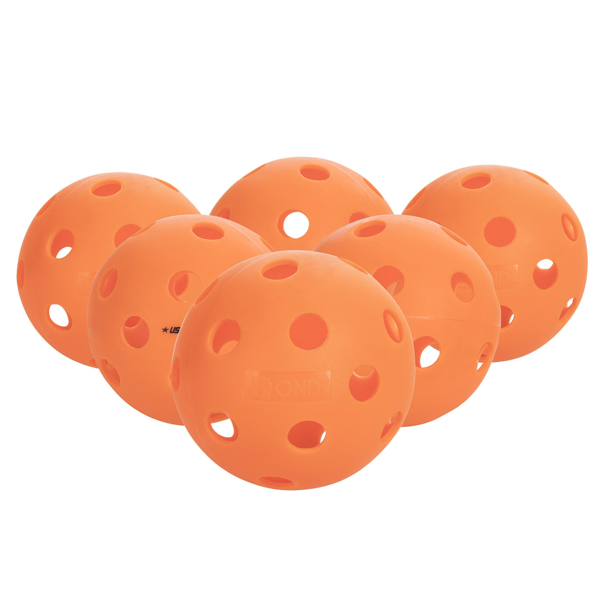 Escalade Sports ONIX - Fuse Pickleball Balls 6-Pack - Orange