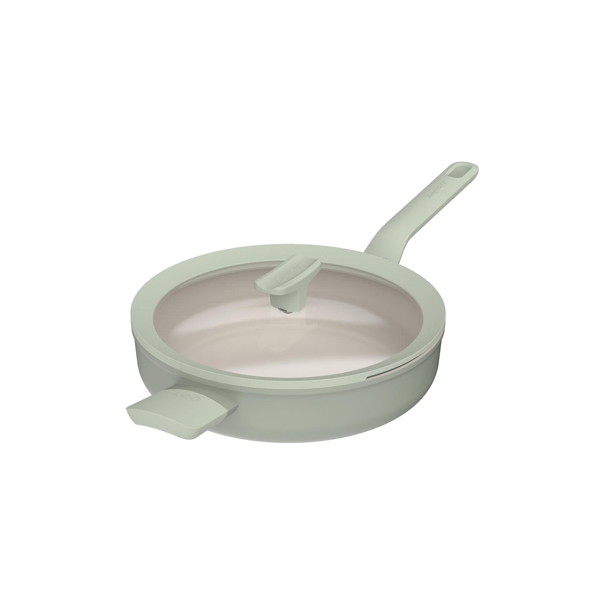 BergHOFF Leo Balance NS Ceramic 3Qt Covered Saut Pan, 10.5" Recycled Aluminum, Sage