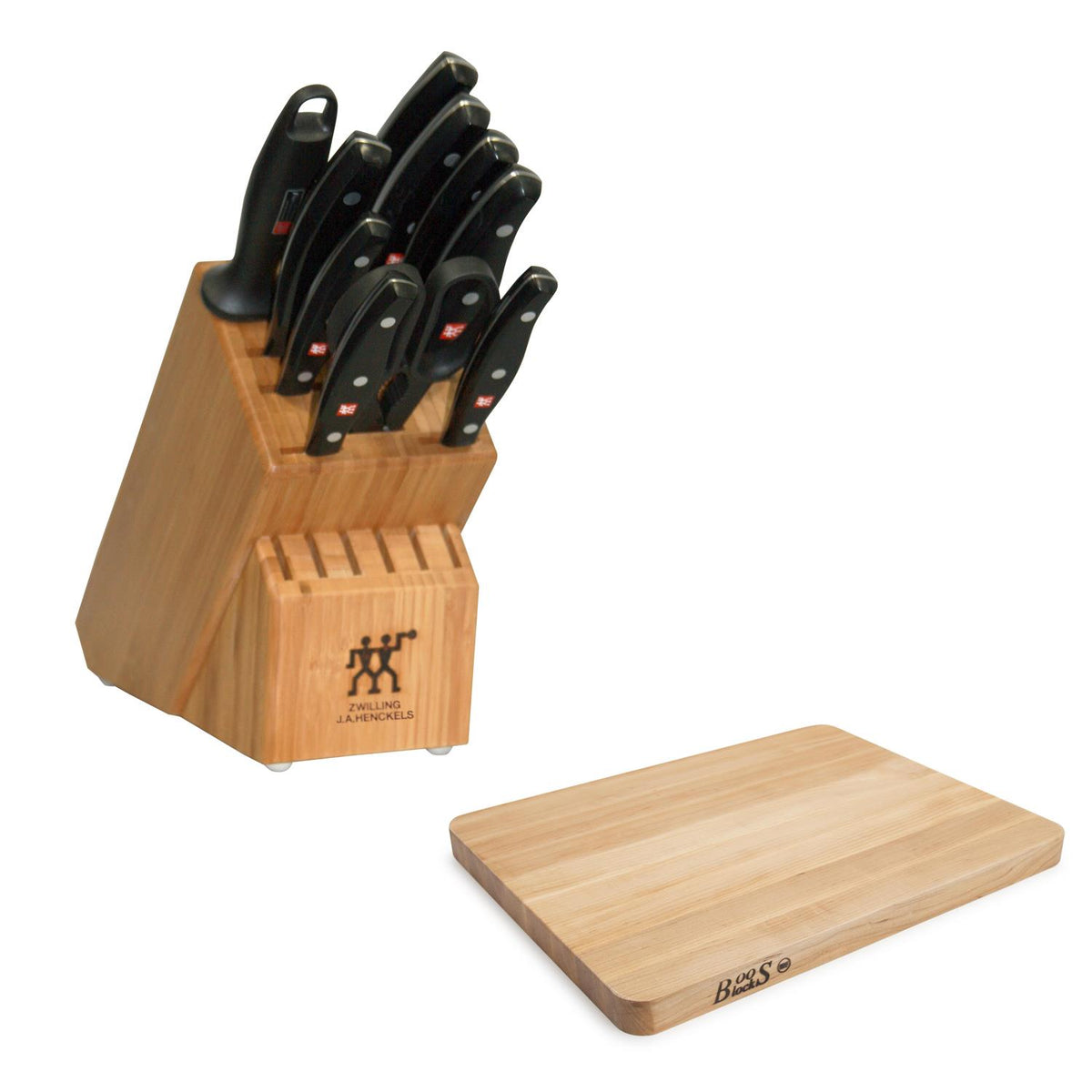 JA Henckels Twin Signature 11-Piece Knife Block Set plus Chop-N-Slice Cutting Board Package