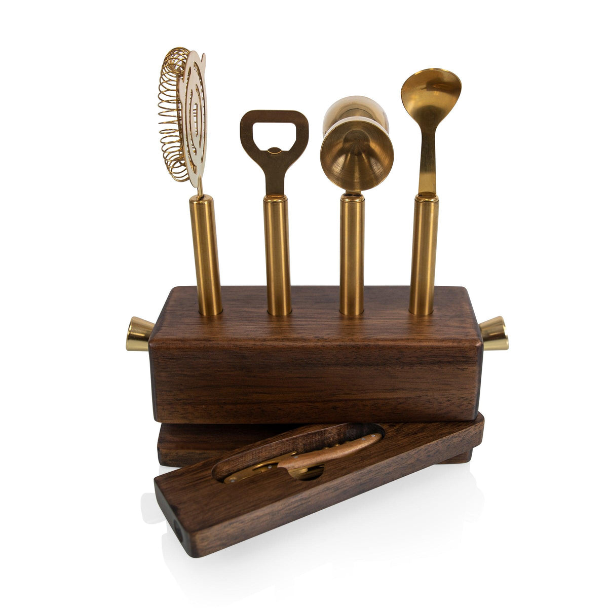 Legacy Sidecar 5pc Bar Tool Set Acacia Wood