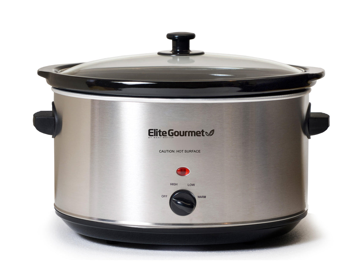 Elite Gourmet Gourmet Deluxe Sized 8.5qt Stainless Steel Slow Cooker