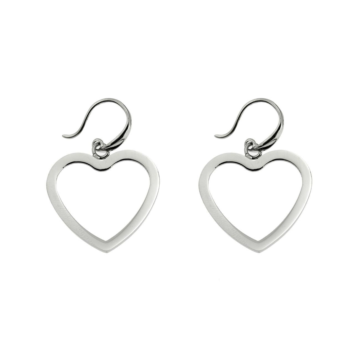 Joyful Sentiments Large Open Heart Fish Hook Earrings
