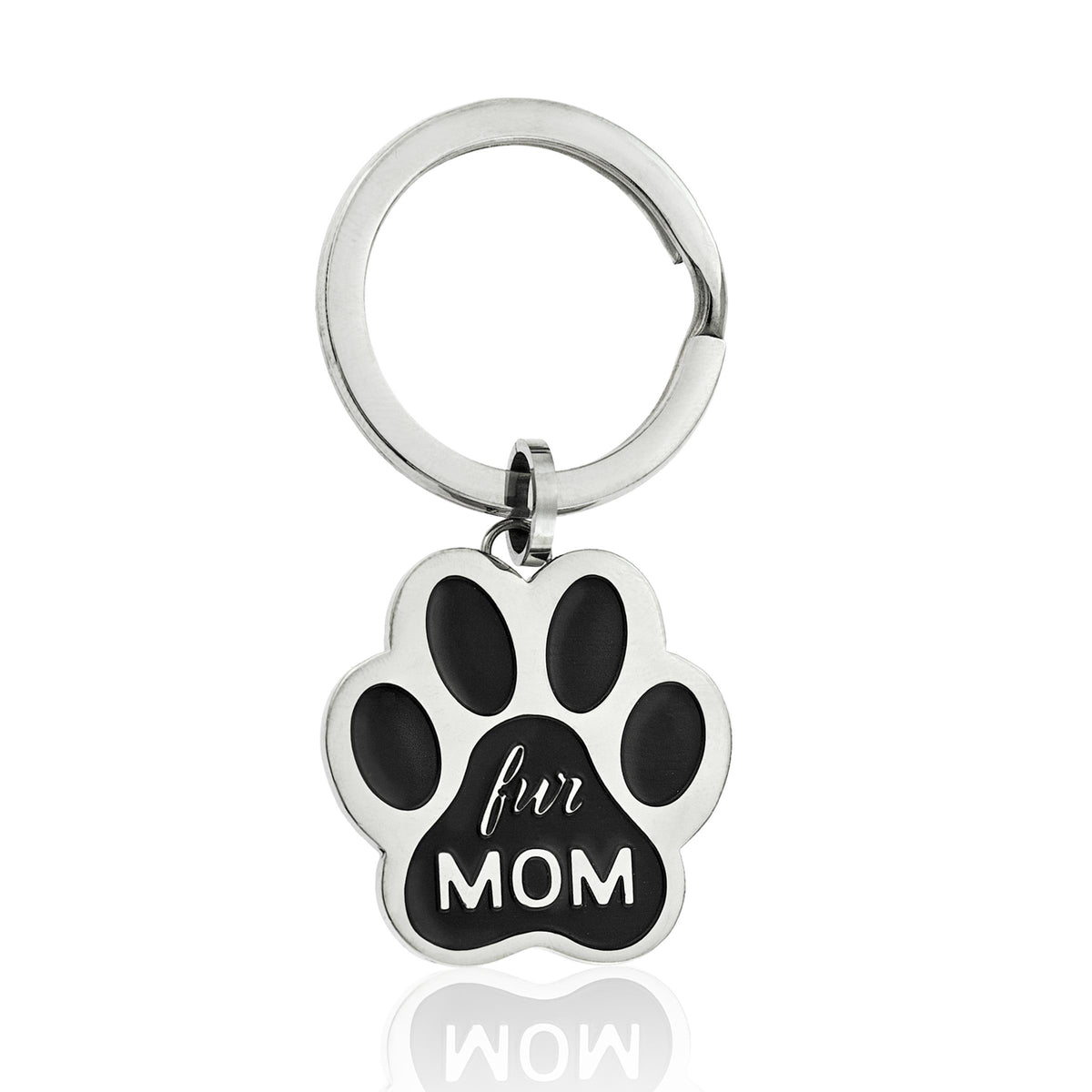 Joyful Sentiments Fur Mom Paw Print Keyring