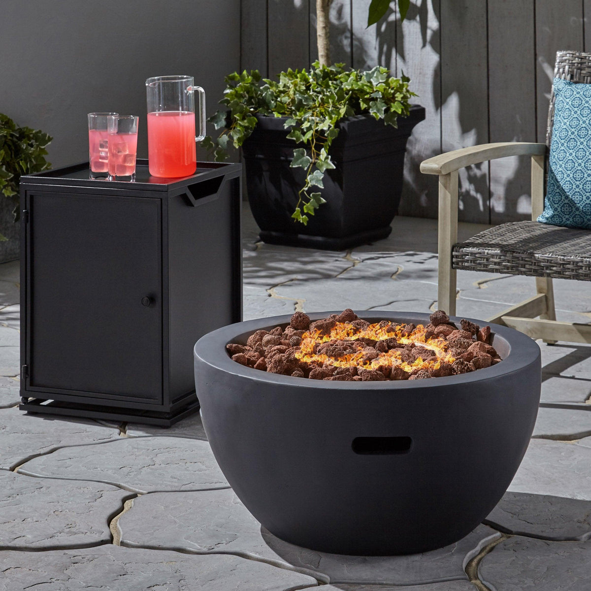 Stark Home Cyril Fast Outdoor 27" Bowl-Shaped Fire Pit