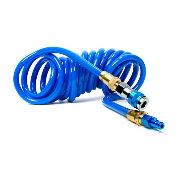 JS Products Steelman 15' Coiled 3/8" ID Air Hose with Adapter