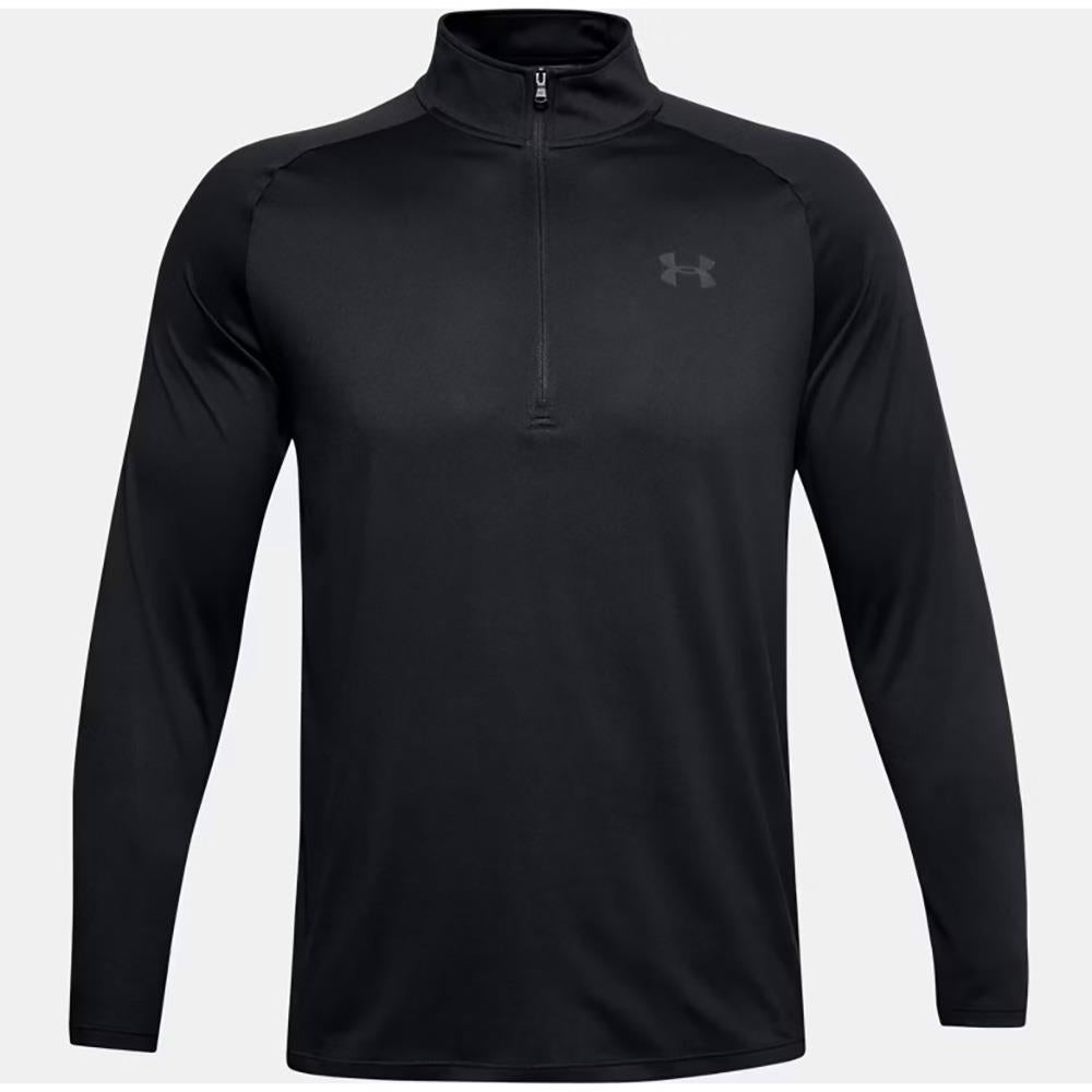 Under Armour UA Tech Men's Half Zip Long Sleeve- Black- XL