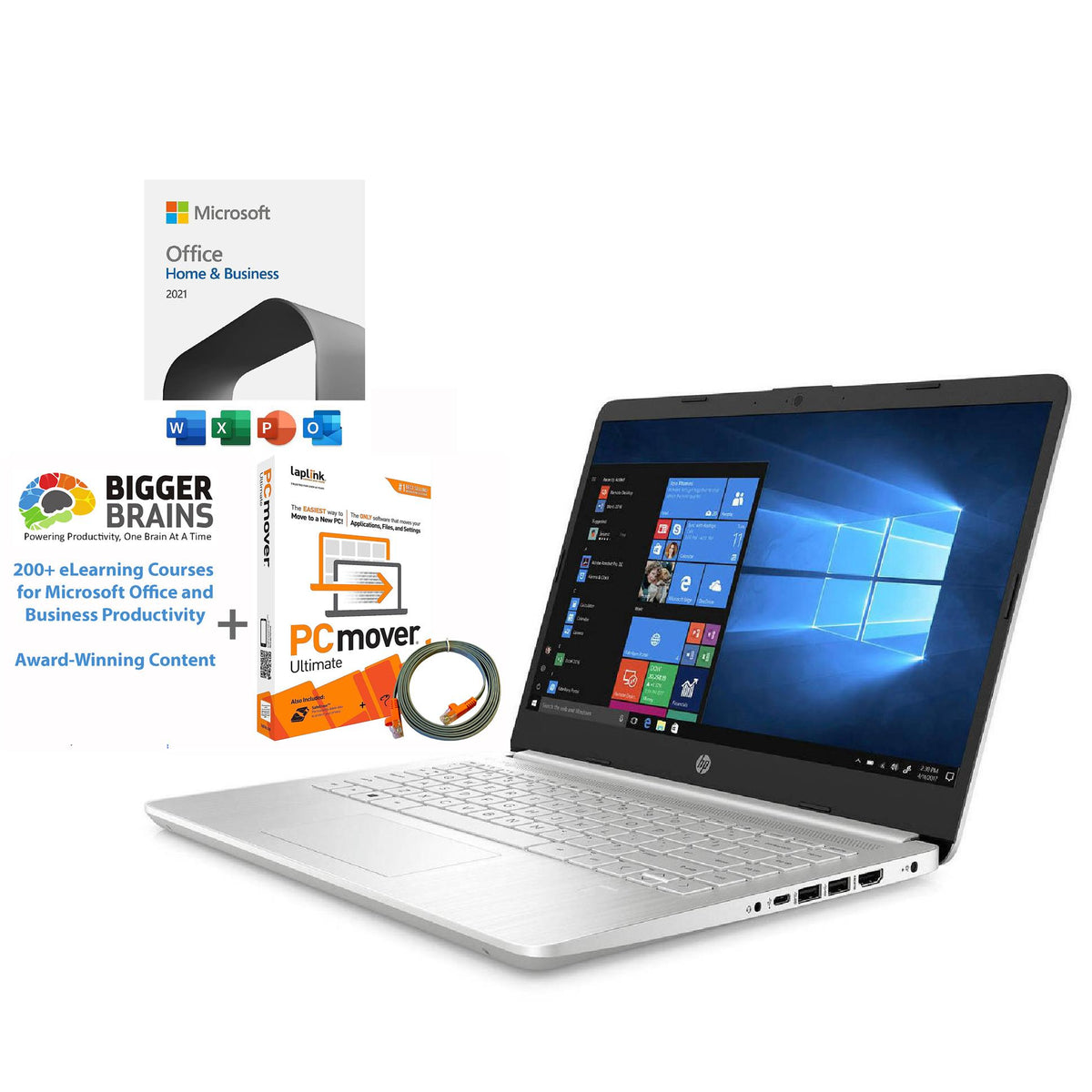 Hewlett Packard 14" Intel Notebook + Microsoft Office Home & Business 2024