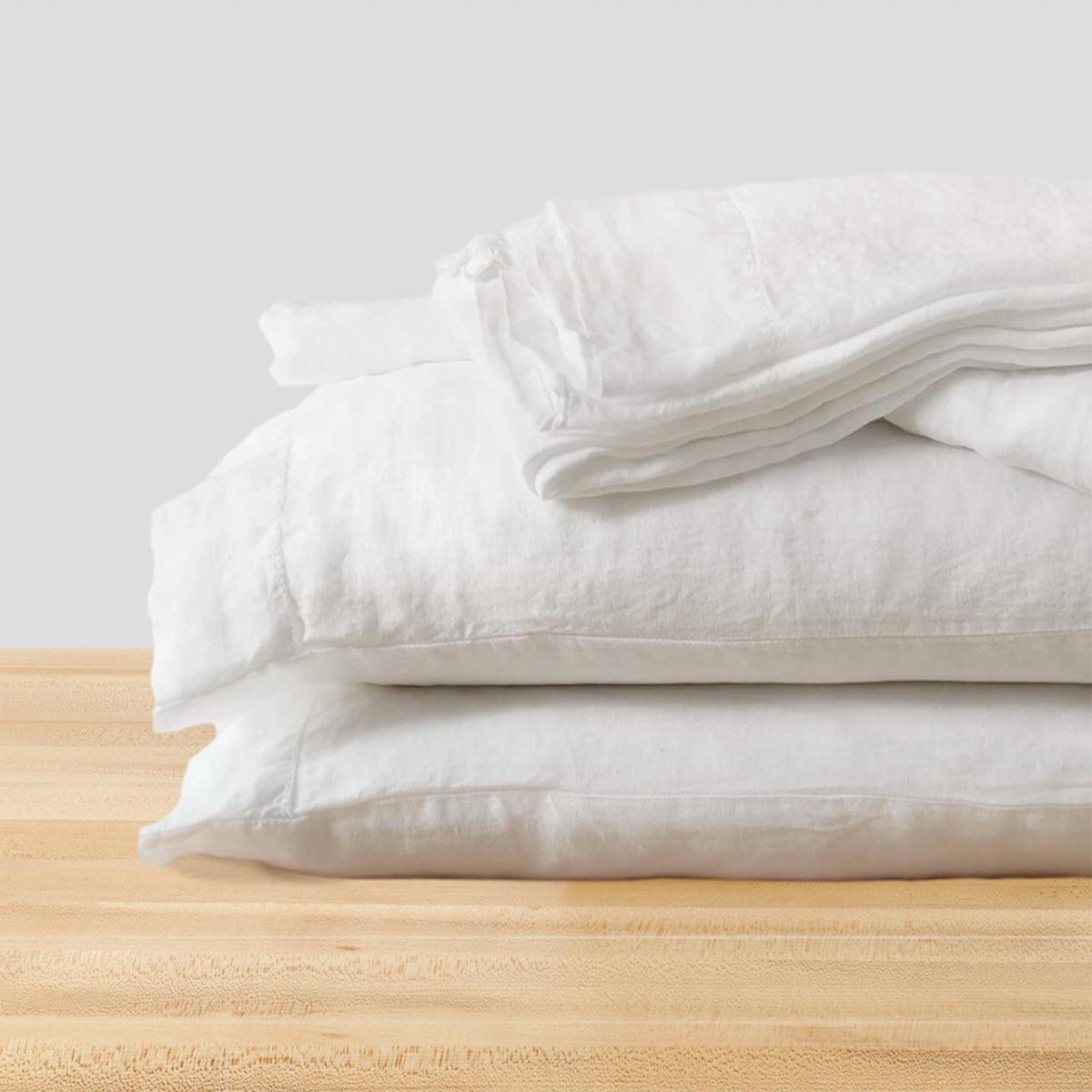 Baloo Living Stonewashed Linen Sheet Sets Full White