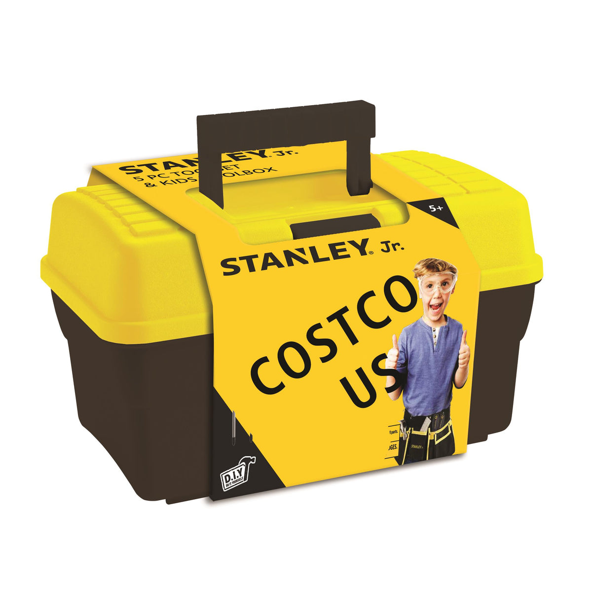Red Toolbox Stanley Jr. 5-piece Tool Set with Toolbox