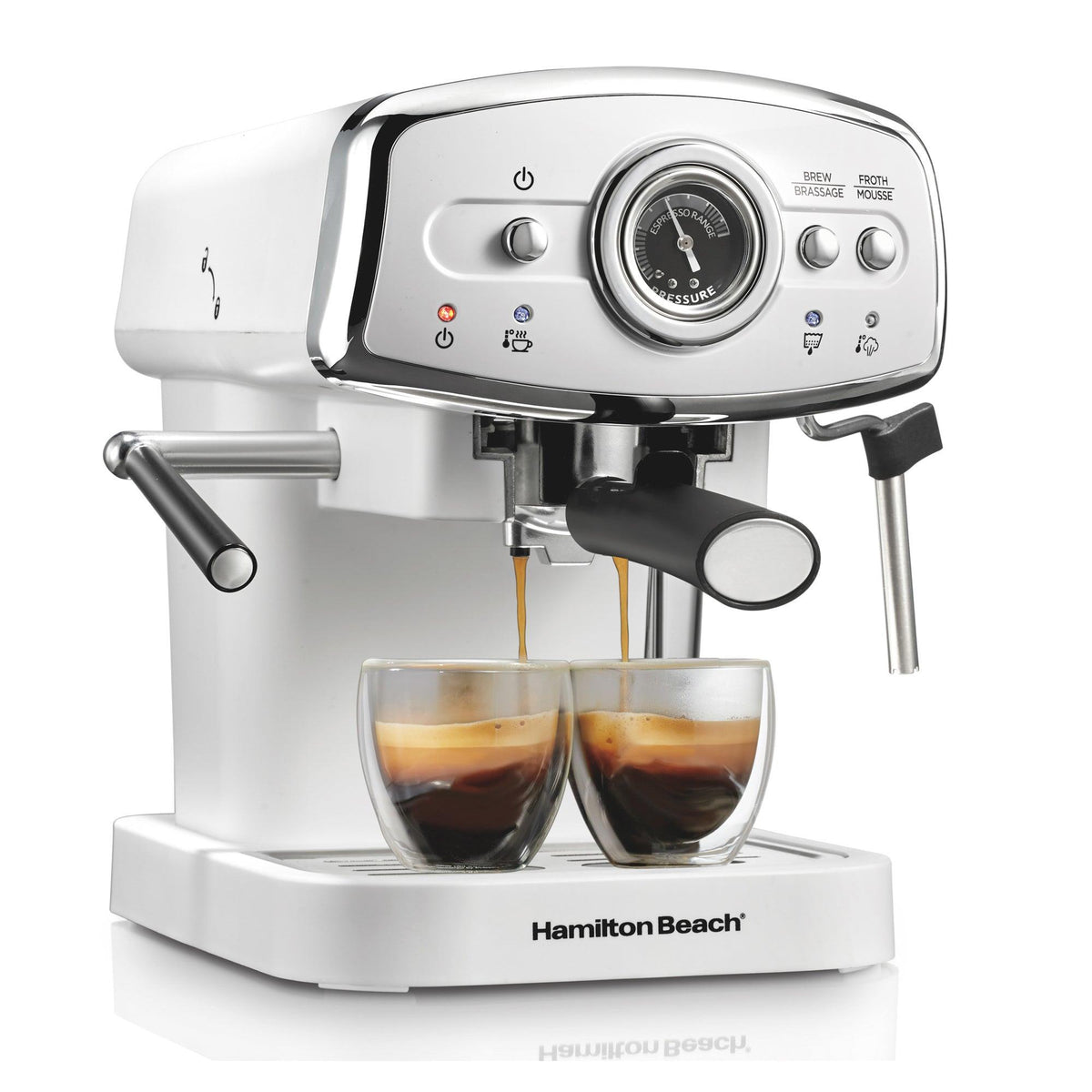 Hamilton Beach Slide & Lock Espresso Maker White