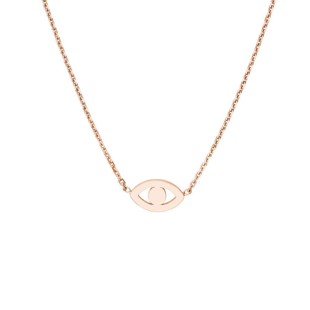 HAWLEY ST Mini Evil Eye Cutout Adjustable 18" Necklace